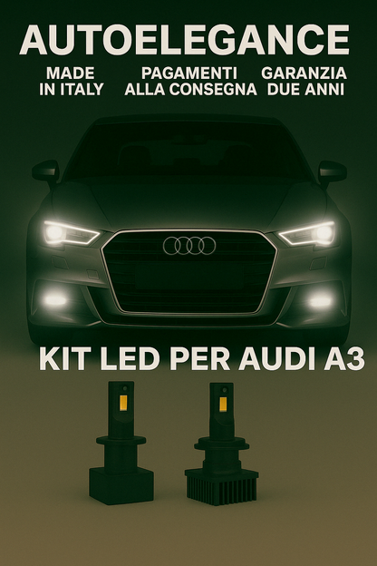 ❤️KIT LED D3S 6000K BIANCO GHIACCIO ANABBAGLIANTI PER AUDI A3❤️