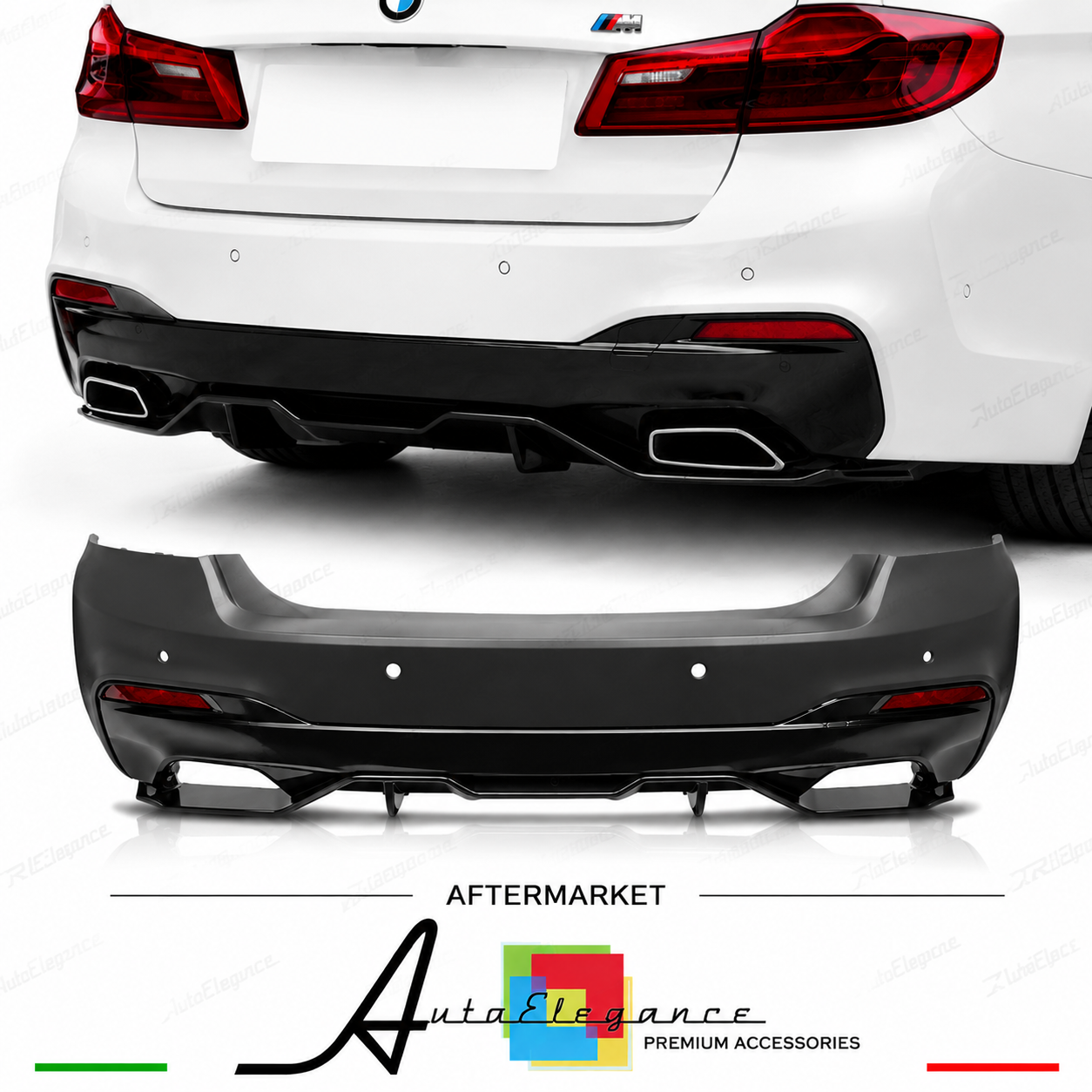 PARAURTI POSTERIORE BMW G30 17-20 LOOK M PERFORMANCE PDC