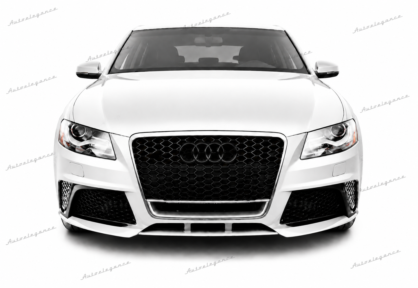 🔥ART.0612 GRIGLIA AUDI  A4 B8 07-11 LOOK RS4 BORDO CROMATO QUATTRO SATINATO🔥