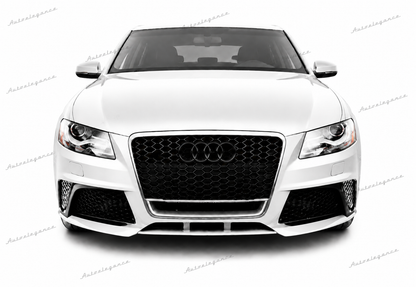 🔥ART.0612 GRIGLIA AUDI  A4 B8 07-11 LOOK RS4 BORDO CROMATO QUATTRO SATINATO🔥
