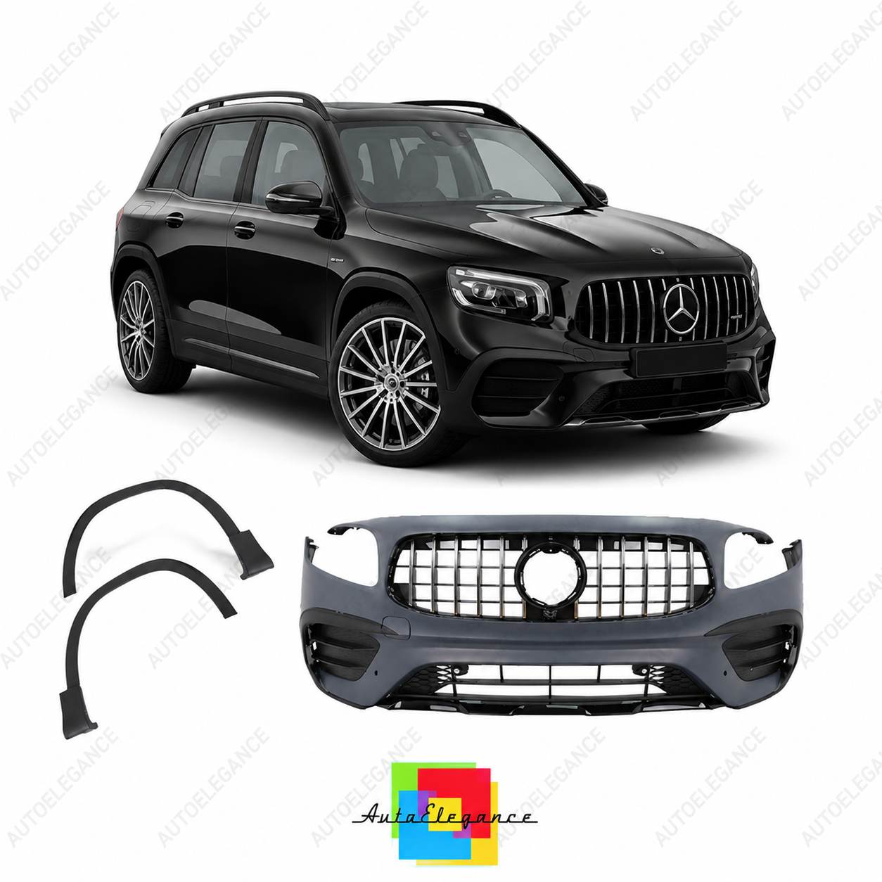 👉Paraurti Anteriore Look GLB35 per Mercedes X247 20+ con Griglia👈