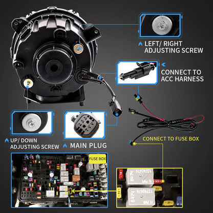 Fari e fanali posteriori Full LED da 9 pollici per Jeep Wrangler JL, JLU dal 2018 in poi (non adatto a JK)