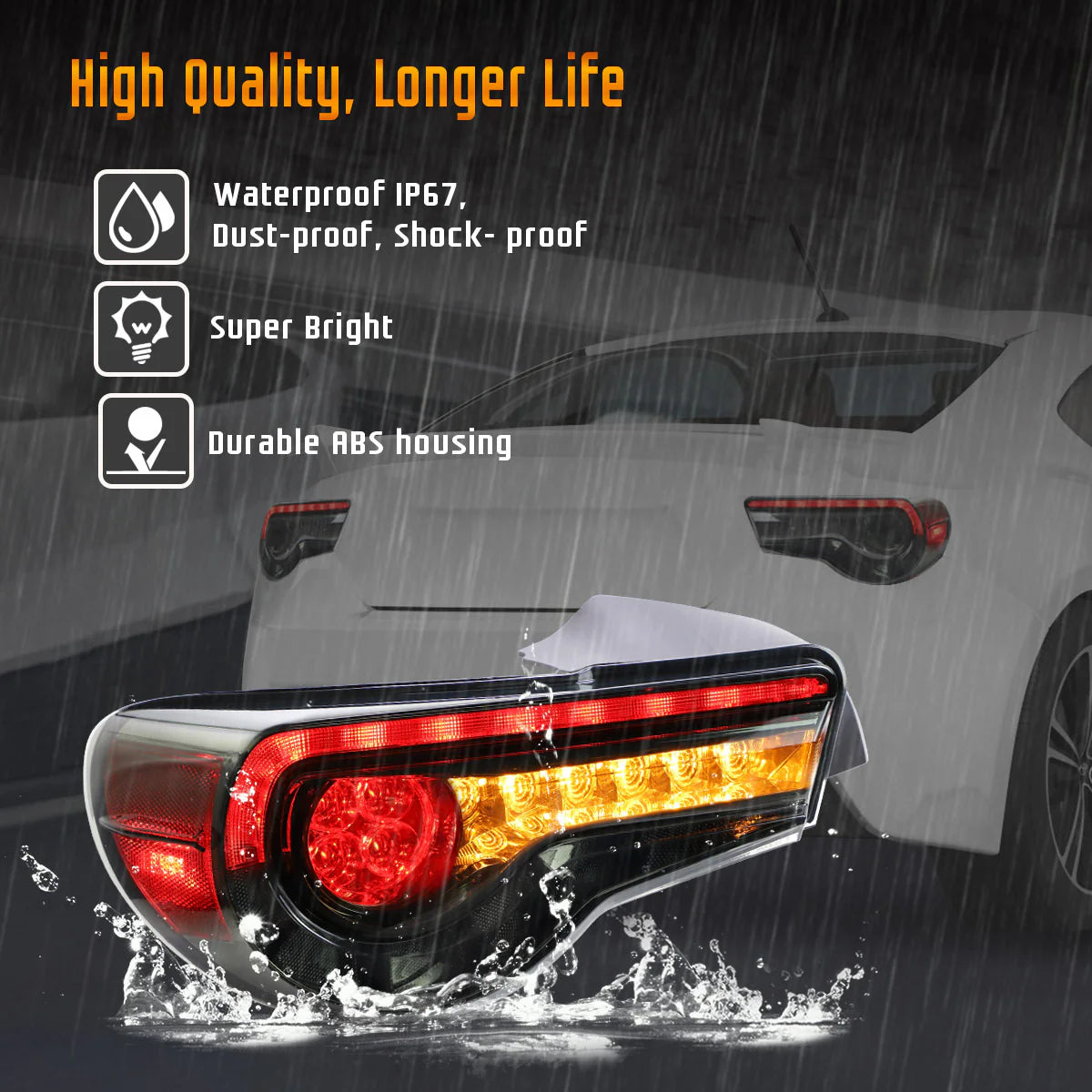 Fanali posteriori a LED completi per Toyota GT86 2012-2020 Subaru BRZ 2013-2020 Scion FR-S 2013-2020 con indicatori di direzione sequenziali