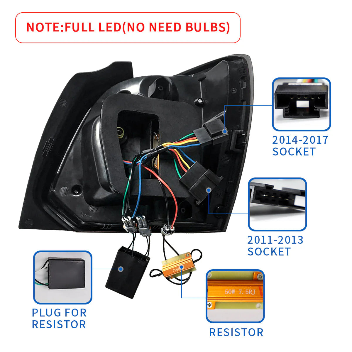 Fanali posteriori Full LED per Volkswagen VW Vento Polo 2011-2017 (non adatti ai modelli Golf GTI e Golf R)