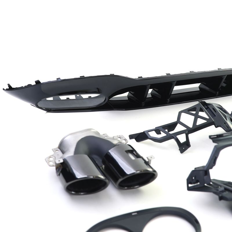 Diffusore Posteriore Sportivo 4 Uscite Nero Mercedes Classe A W177 AMG