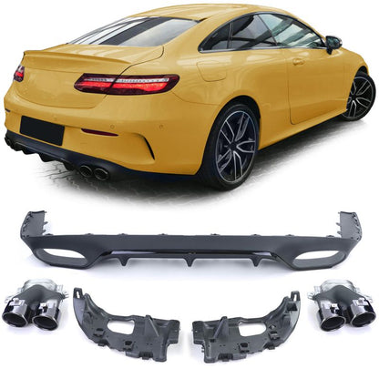 Diffusore Posteriore Sportivo Nero Mercedes E C238 A238 AMG Line