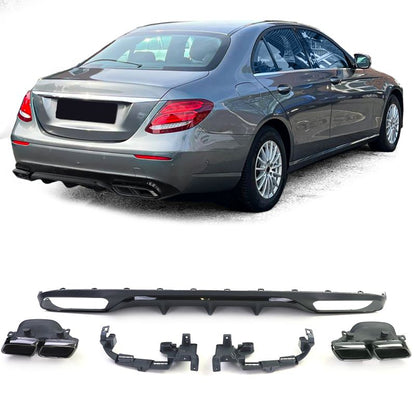 Diffusore Posteriore Sportivo 4 Uscite Nero Mercedes E W213 16-20