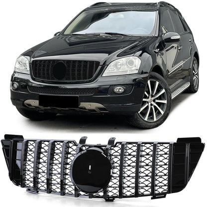 💫ART.4574 Griglia Radiatore Sportiva (Nera Lucida) per Mercedes ML W164 05-08💫