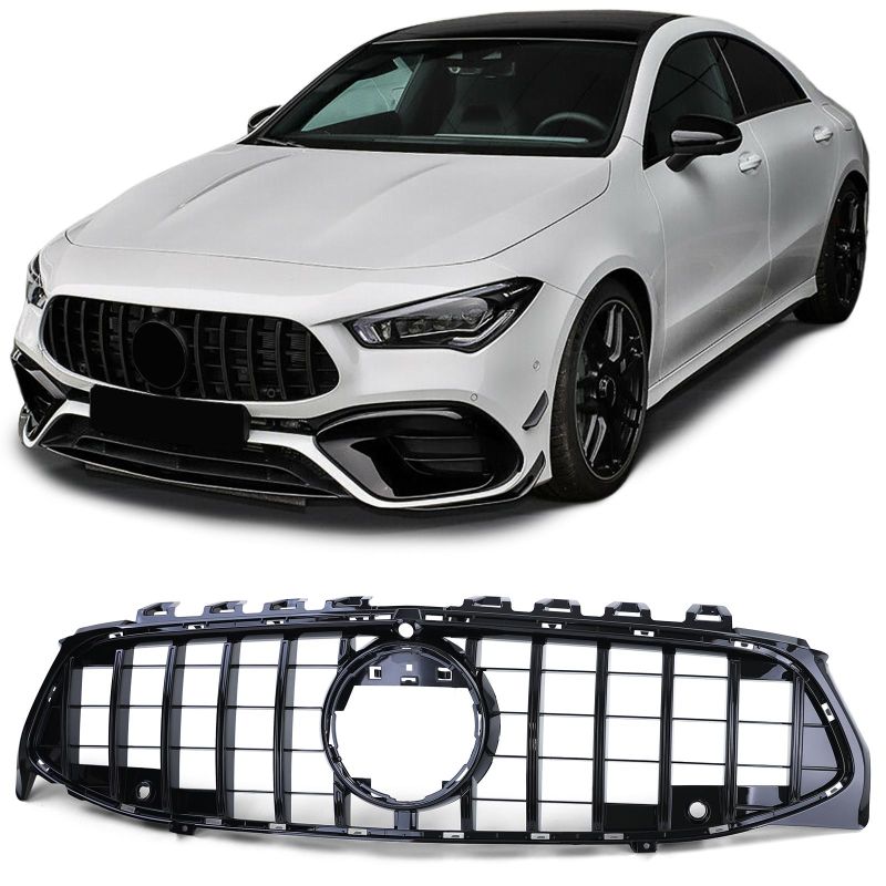 GRIGLIA ANTERIORE GT LOOK NERO LUCIDO PER MERCEDES CLA C118/X118 (2019-2022)