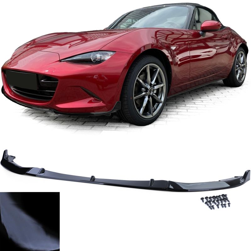 SPOILER LIP ANTERIORE PERFORMANCE NERO LUCIDO PER MAZDA MX-5 ND (DAL 2015)