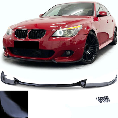 UNDER BUMPER for BMW 5 SERIES E60 E61 MSPORT 2003-2010 FRONT SPLITTER ABS black LOOK