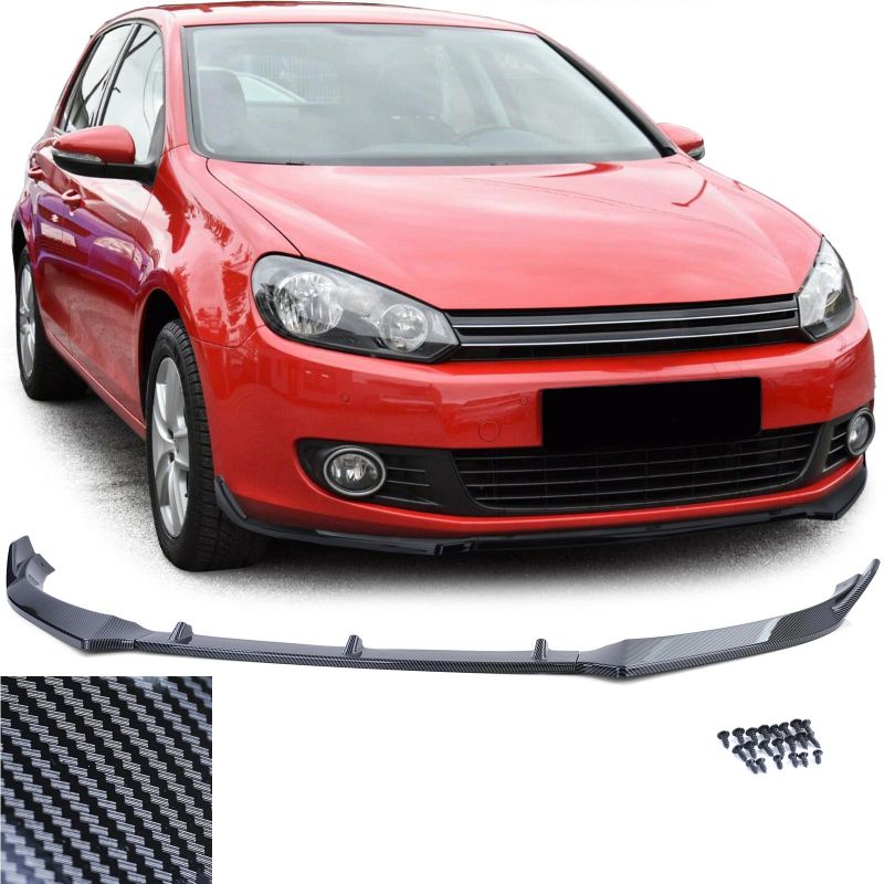 SPOILER LIP ANTERIORE PERFORMANCE CARBON LOOK PER VW GOLF 6 5K1 (2008-2012)