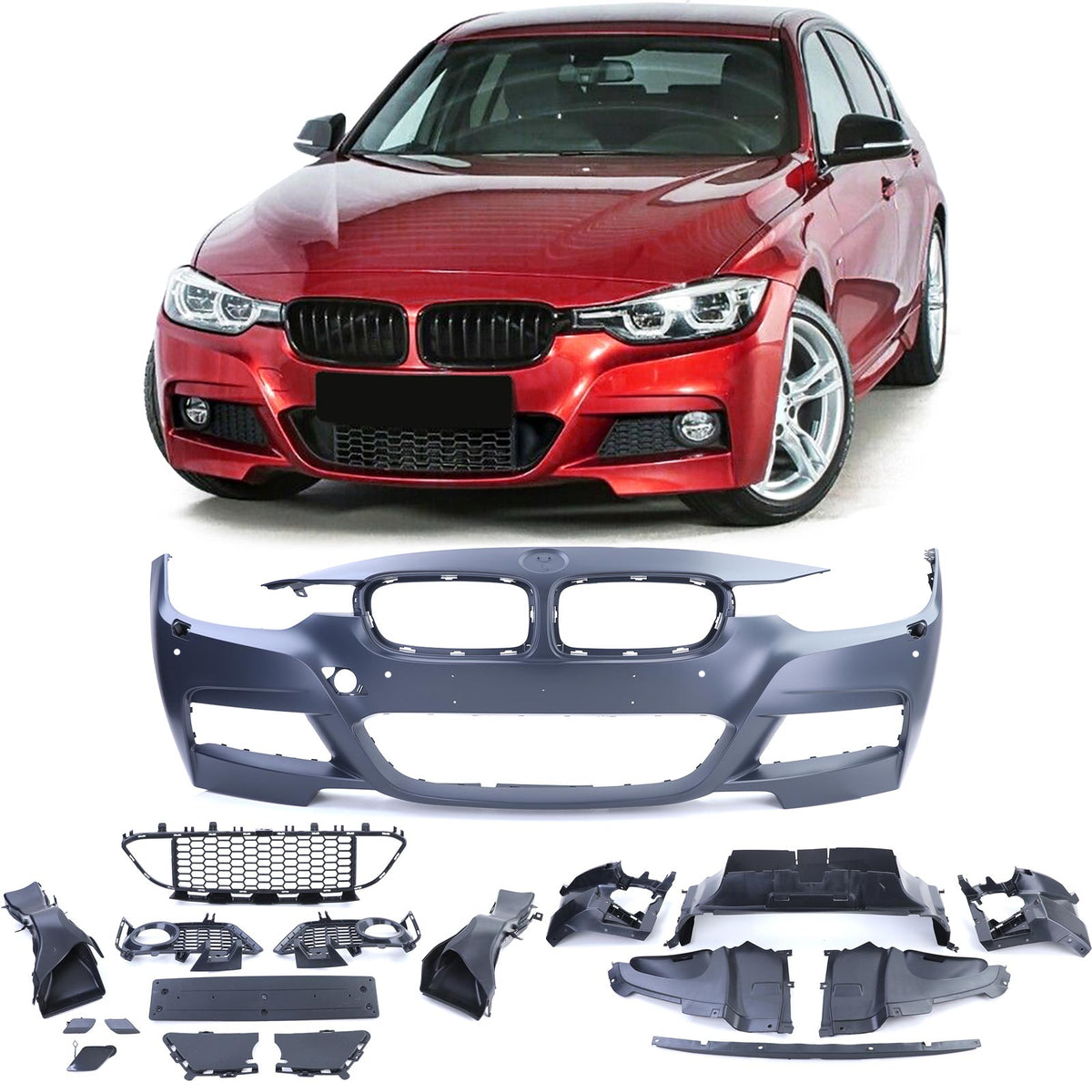 paraurti anteriore m adatto per bmw serie 3 f30 f31 f34 f35 f80 11-19