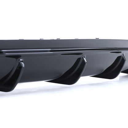 Diffusore sportivo nero lucido con terminali di scarico cromati per Mercedes CLA