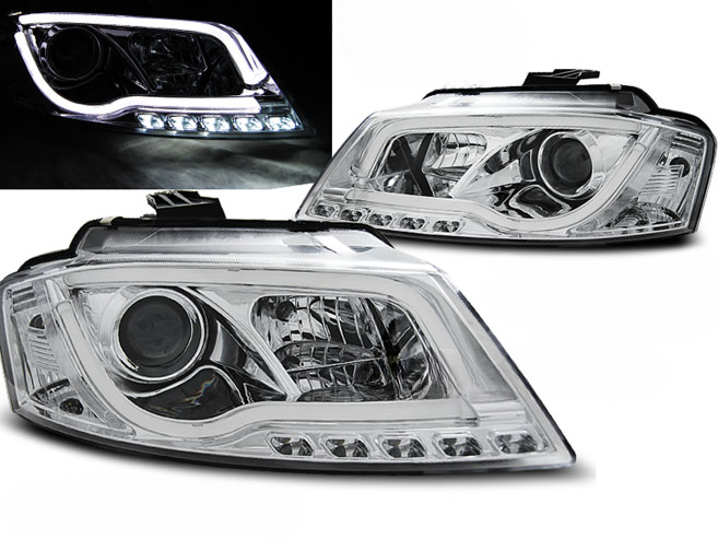 CHROME DRL HEADLIGHT TUBE for AUDI A3 8P 08-12 