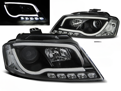 TUBO FARI DRL NERO per AUDI A3 8P 08-12