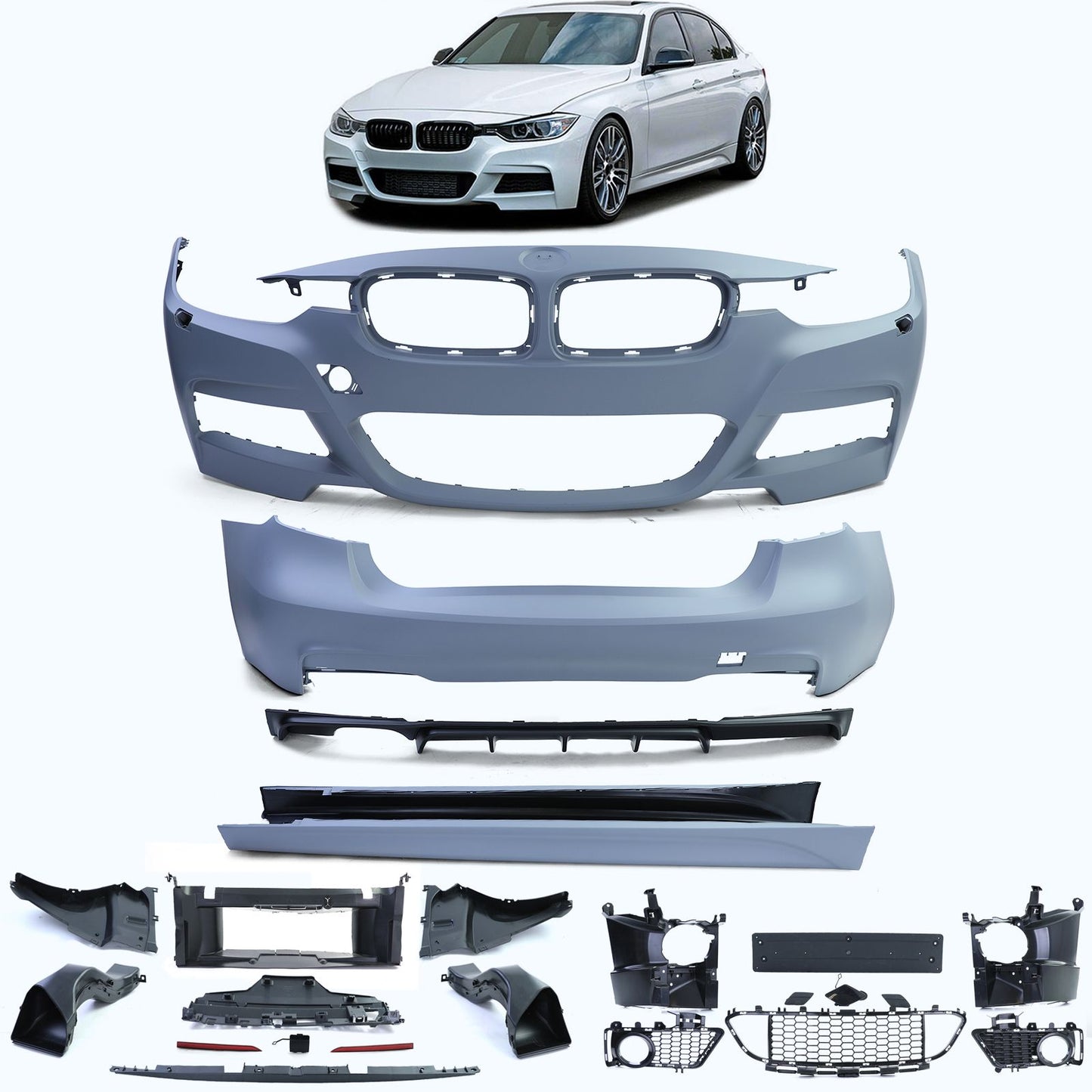 💫ART.4545 Bodykit adatto per BMW Serie 3 F30 Berlina 2011-2015💫
