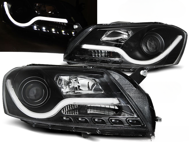 BLACK HEADLIGHT TUBE for VW PASSAT B7 10.10-10.14 