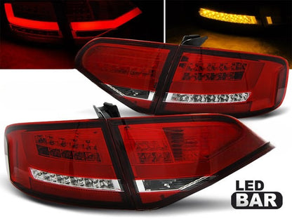 💫 ART.6171 Fanali posteriori LED rosso bianco adatti per Audi A4 B8 Berlina 2008–2011 💫