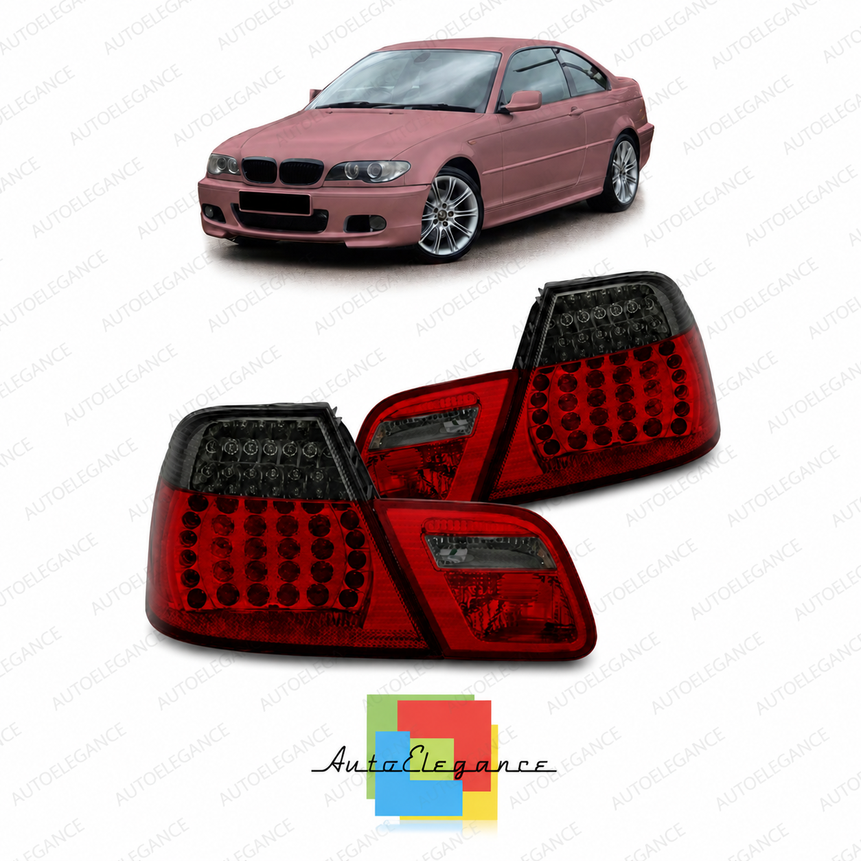 👉Fanali posteriori a LED rossi fumé adatti per BMW Serie3 E46 Coupé 2003-2006👈