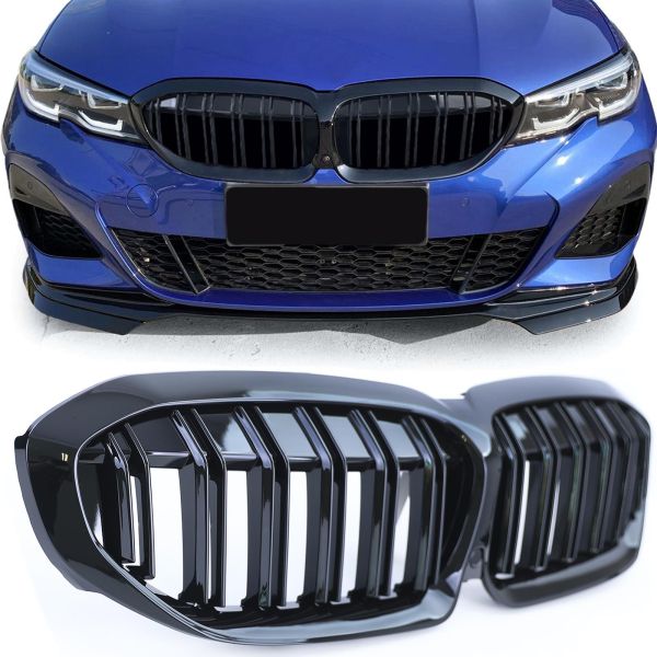 🔥Bodykit Spoiler Grill Diffusore Nero Lucido adatto per BMW Serie 3 G20🔥