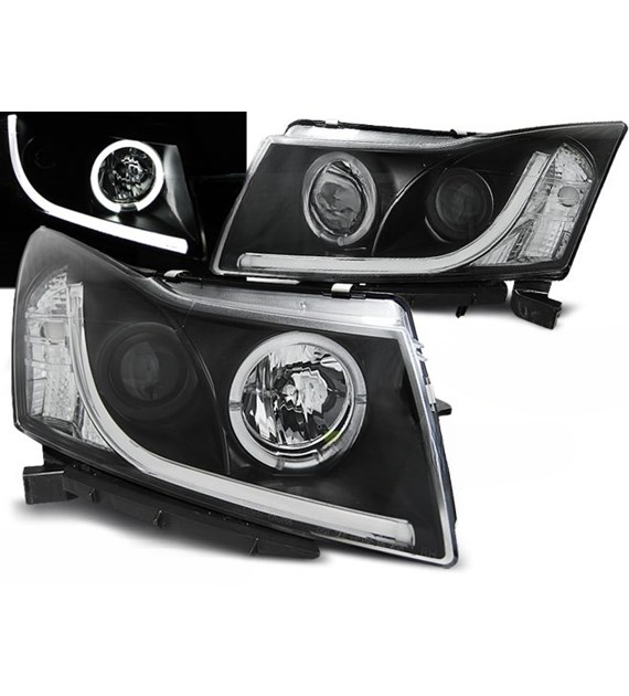 ART.5547 FARI ANTERIORI CHEVROLET CRUZE 09-12 TUBE LIGHT BLACK