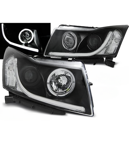 ART.5547 FARI ANTERIORI CHEVROLET CRUZE 09-12 TUBE LIGHT BLACK