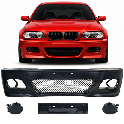 💫ART.7894 Paraurti Anteriore + Fendinebbia Fumé - BMW Serie 3 E46 Berlina💫