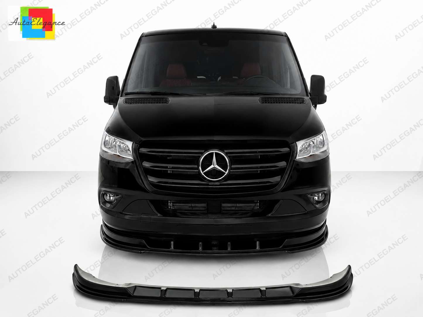 👉Splitter Anteriore per Mercedes Sprinter MK3 2018+ Spoiler Nero Lucido👈