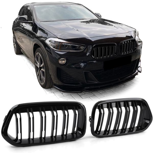🌟Performance Gloss Double Bridge Sport Grille suitable for 18🌟 BMW X2 F39