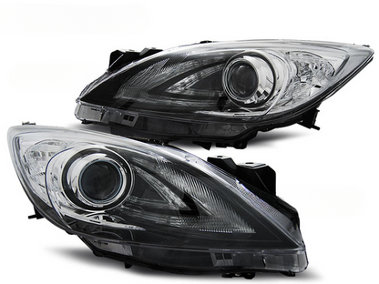 HEADLIGHTS FOR MAZDA 3 09-01.13 LOOK MPS BLACK 