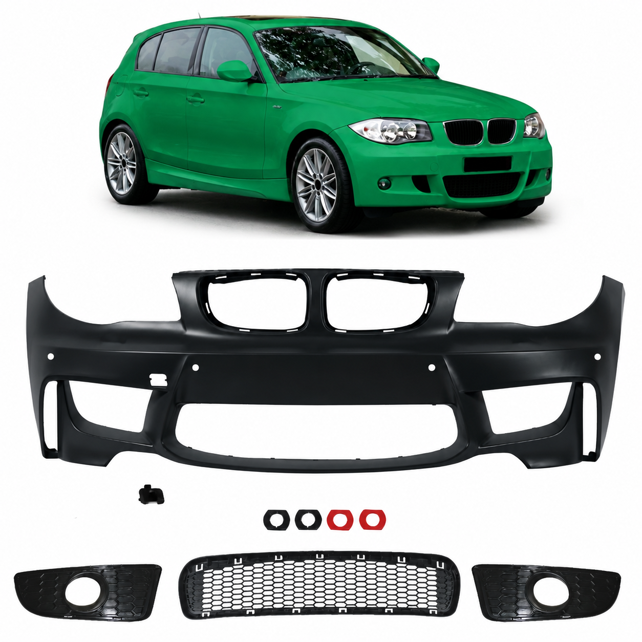 SPLITTER SUITABLE FOR VW GOLF 8 GTI GTD RLINE LOOK GLOSSY BLACK SPORTY DESIGN 