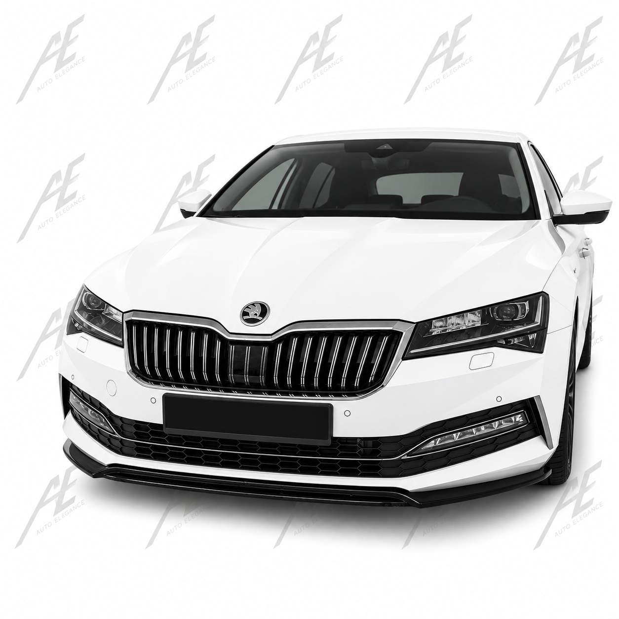 💕SPLITTER  Skoda Superb Mk3 FL 2019+  NERO  LUCIDO 💕