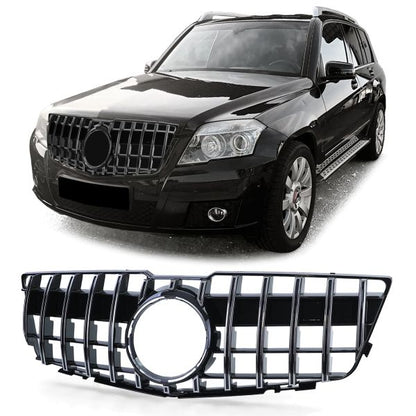 Gloss Black Chrome Sport Grille for Mercedes GLK X204 08-12 Pre-Facelift