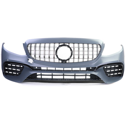 ⭐Paraurti Sportivo con Calandra Cromo Nero per Mercedes Classe E W213 16-20⭐