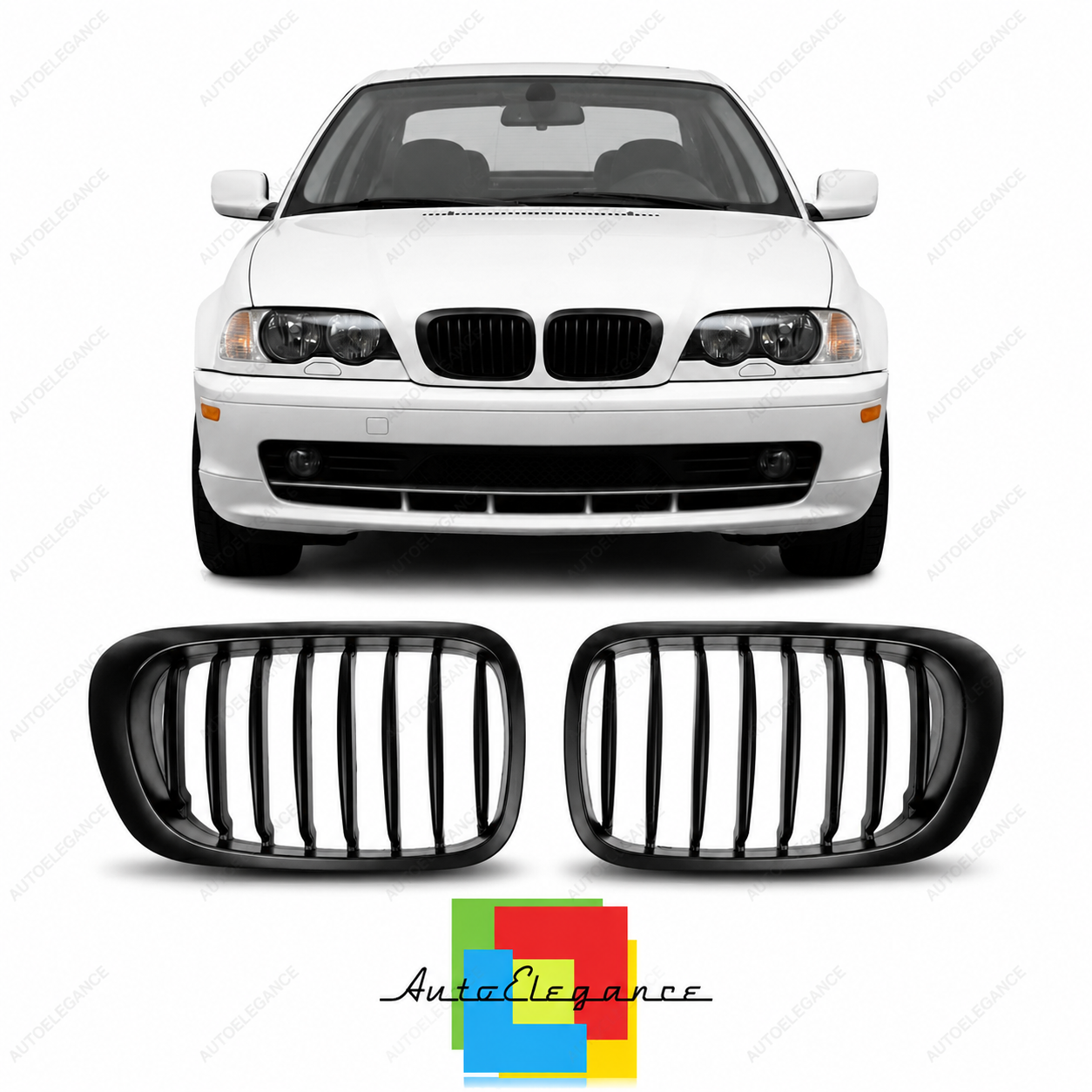 👉Griglie Singola Linea Nero Opaco adatto per BMW E46 Coupé/Cabrio 99-03👈
