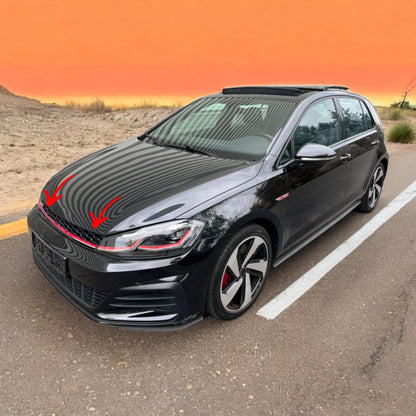 ✨Griglia Black Gloss Clean senza stemma per VW Golf 7 GTD GTI Facelift 17-20✨