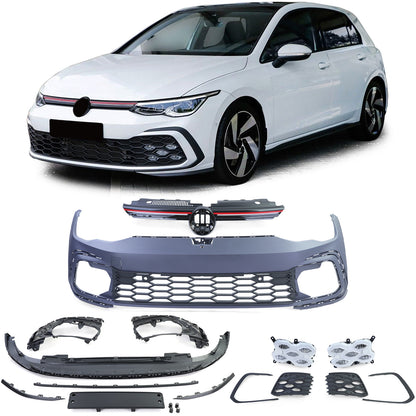 Paraurti Anteriore Sport con Calandra e LED Fendinebbia per VW Golf 8 anche GTI dal 19