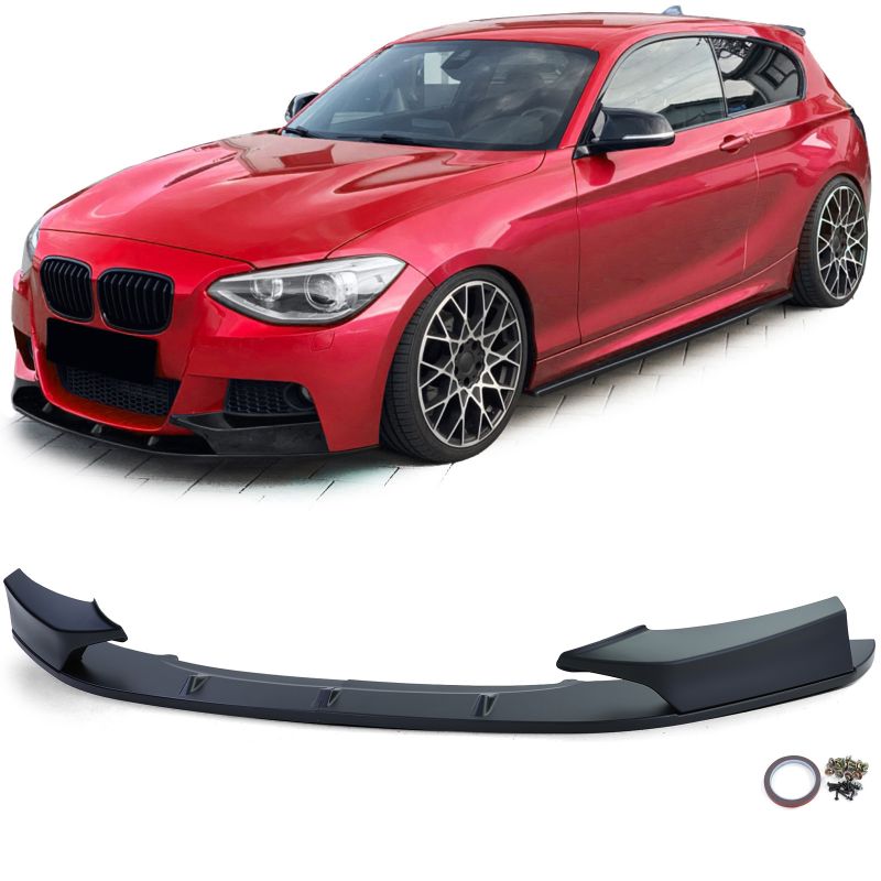 💫Spoiler anteriore labbro nero opaco adatto per BMW Serie 1 F20 F21 10-14💫