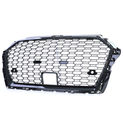 Griglia Sportiva Griglia a Nido d'Ape Nero Lucido per Audi A3 8V 16-20 con ACC