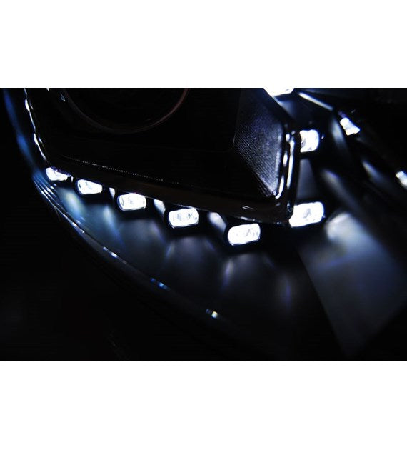 💕 Fari Anteriori Adatto per Ford Focus MK3 11-14 LED Neri 💕