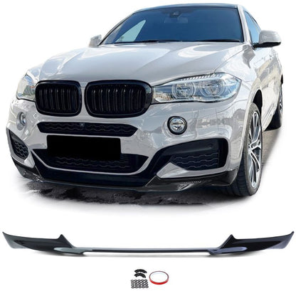 💫Spoiler anteriore Lip Performance Nero lucido adatto per BMW X6 F16 14-19💫