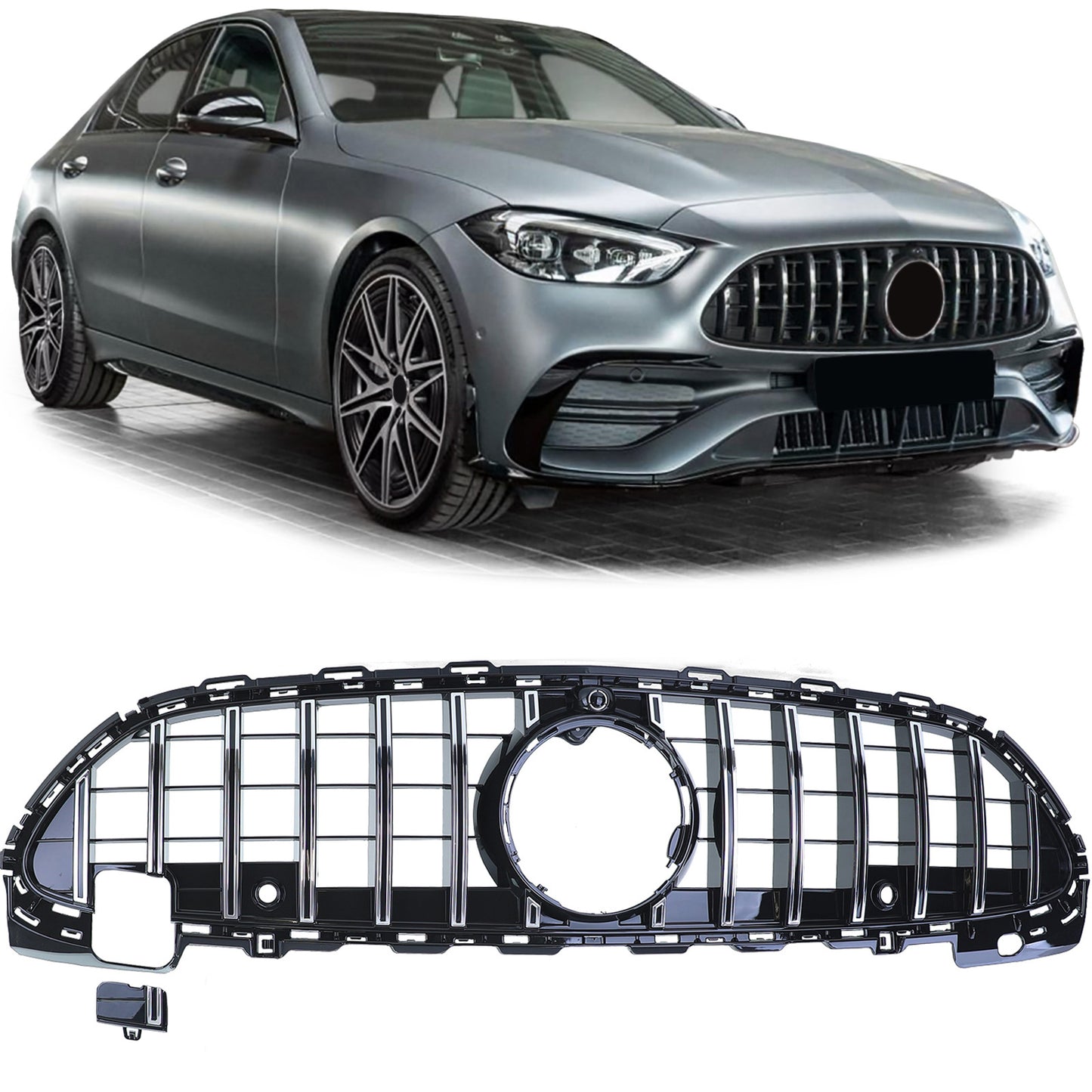 ⭐Griglia Sport Cromo Nero per Mercedes Classe C W206 S206 da 21⭐