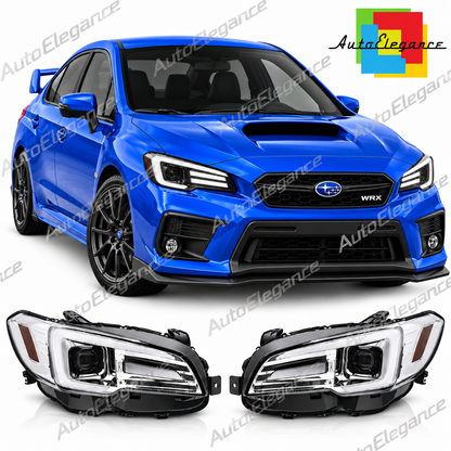 💕 Fari Anteriori Adatti per Subaru WRX 14-22 LED DRL Cromati 💕
