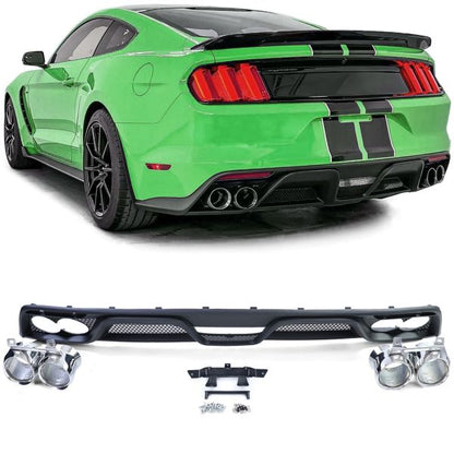 Rear Bumper Rear Diffuser Fit For Mustang 2015 - 2017