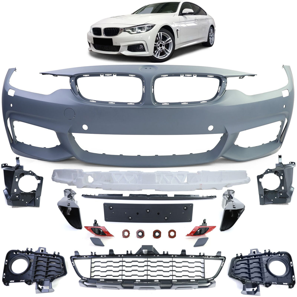 paraurti anteriore m bmw serie 4 f32 f33 f36 f82 f83 13-21