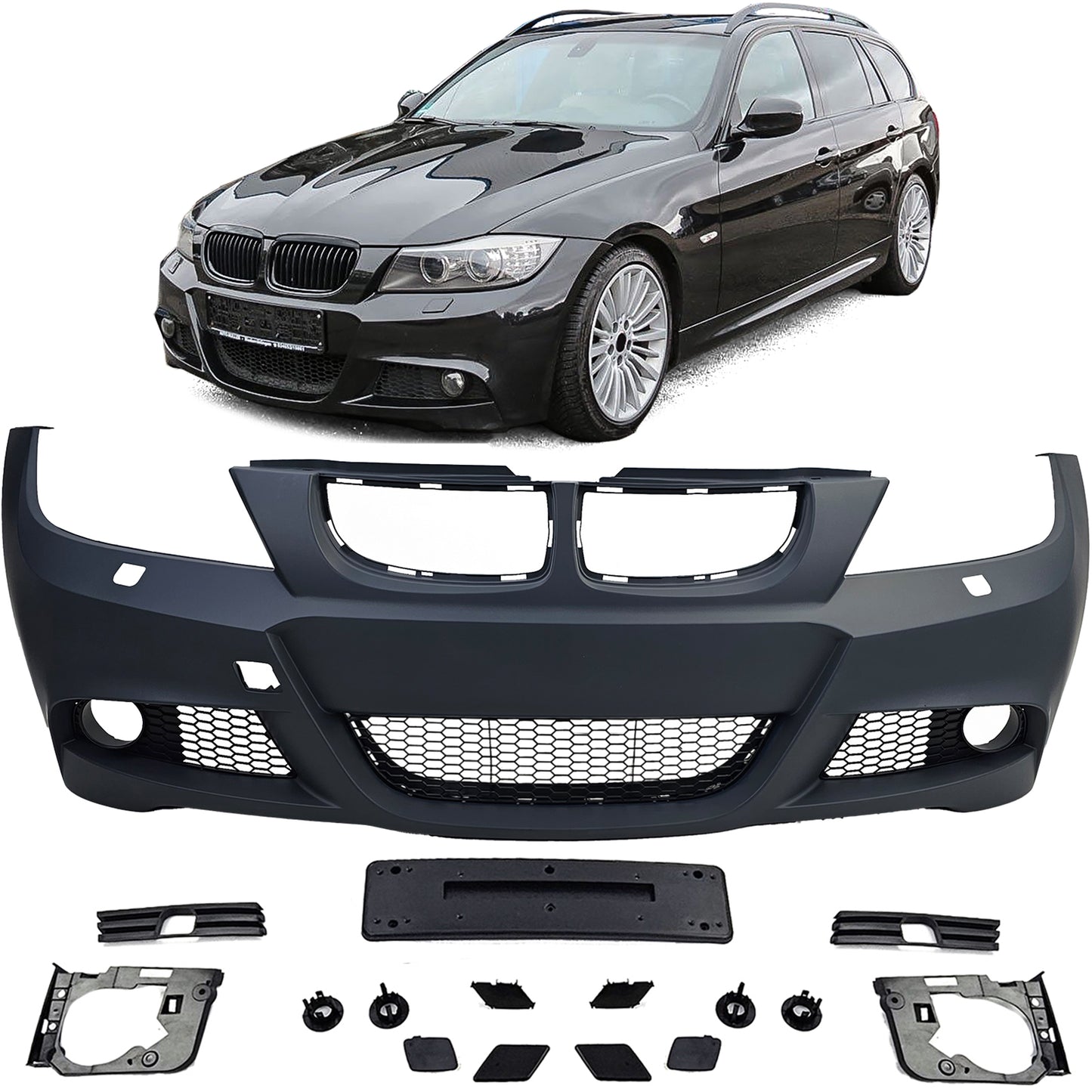 🔥Paraurti anteriore Facelift Look e Griglia adatto per BMW Serie 3 E90 E91 🔥