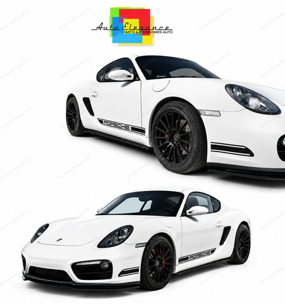 💕  Sotto minigonne  adatto per Porsche Cayman S 987C nero lucido 💕