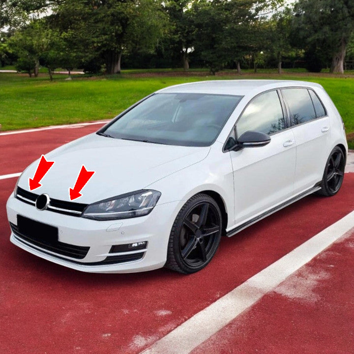 🌟Griglia Sport Nero Lucido con Striscia Cromata per VW Golf 7 anche GTI 12-17🌟