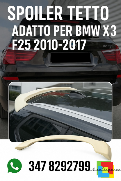 💕 SPOILER POSTERIORE ADATTO PER BMW X3 F25 NERO LUCIDO 💕